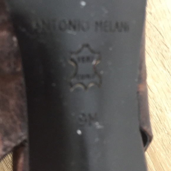 Antonio Melani leather sling back heels, very cuoio Sz 9 - Picture 6 of 6